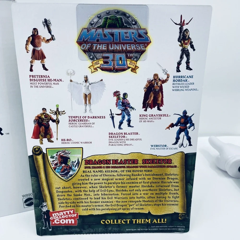 Mattel‎ MOTU Classics Dragon Blaster Skeletor with mailer box 2012
